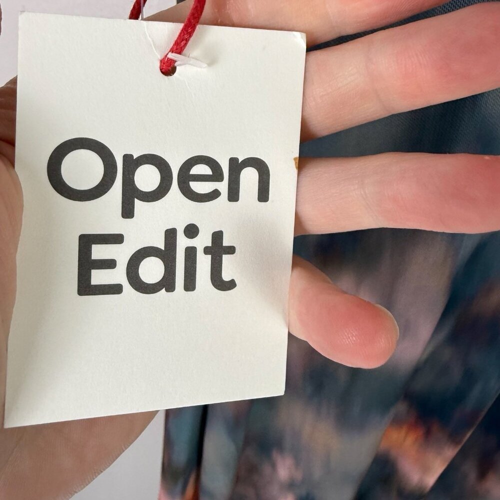 Open Edit Slip Dress Small Multicolor Tie Dye Cowl Neck Spaghetti Strap Maxi - Picture 8 of 10